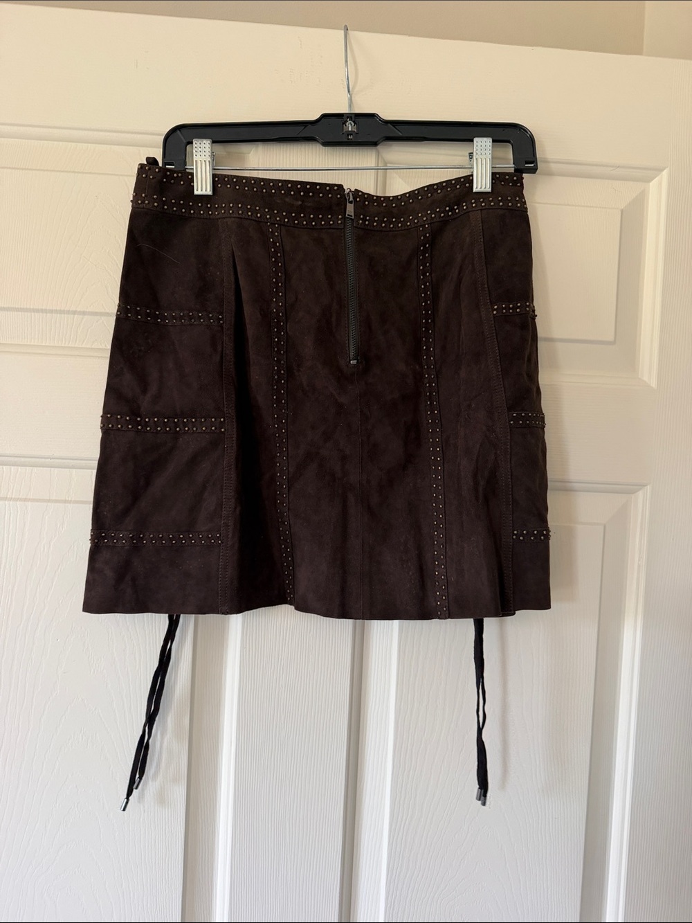 Haute Hippie Chocolate Brown Suede Lace-Up Mini Skirt - Picture 6 of 6